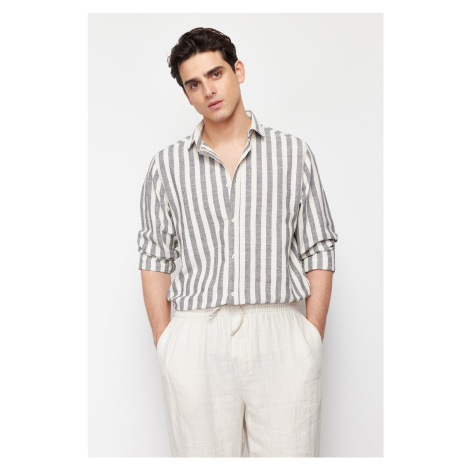 Trendyol Antacid Regular Fit Striped Shirt