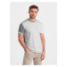 Ombre Clothing Atraktivní šedé tričko V4 TSCT-0176