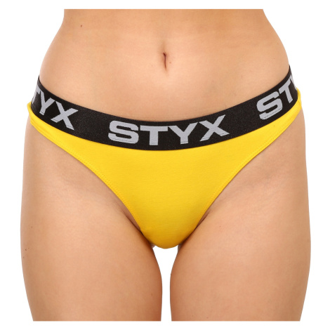 Dámská tanga Styx sportovní guma žlutá (IT1068)