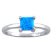 Stříbrný prsten Ebbie s modrým opálem