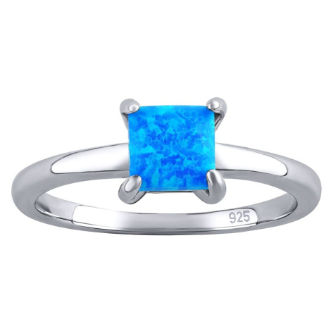 Stříbrný prsten Ebbie s modrým opálem Silvego