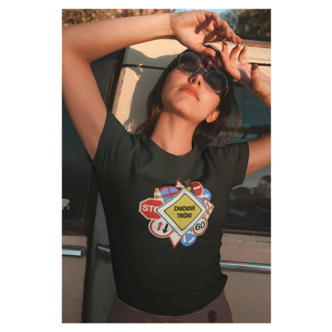 Dámské tričko Značkové tričko Barva: Černá