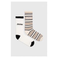 Ponožky Dickies GLADE SPRING SOCKS 2-pack béžová barva, DK0A4YPT