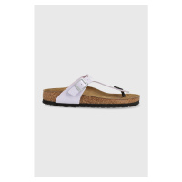 Žabky Birkenstock Gizeh dámské, fialová barva, na plochém podpatku, 1025369