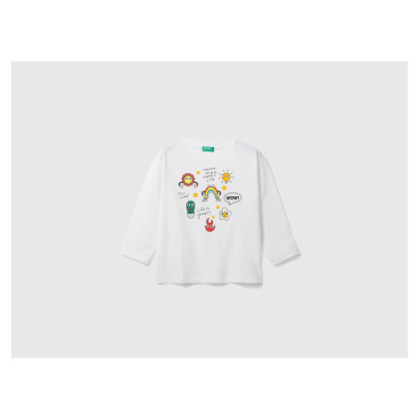 Benetton, Long Sleeve T-shirt In Organic Cotton United Colors of Benetton