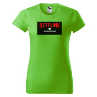 DOBRÝ TRIKO Vtipné dámské tričko NETFLINK Barva: Apple green