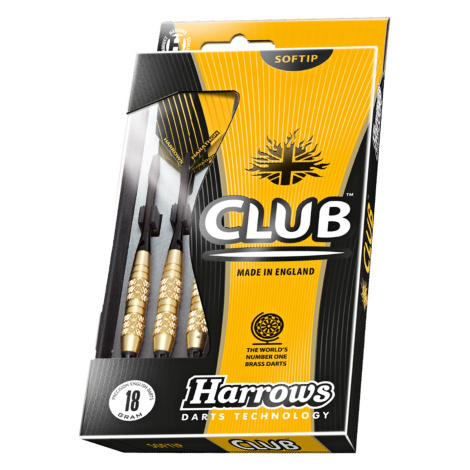 Šipky HARROWS Club Brass softip 16g