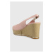 Sandály U.S. Polo Assn. Alyssa dámské, růžová barva, na klínku, ALYSSA016D