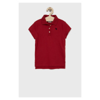 Dětské polo tričko Abercrombie & Fitch červená barva