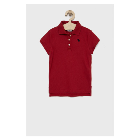 Dětské polo tričko Abercrombie & Fitch červená barva