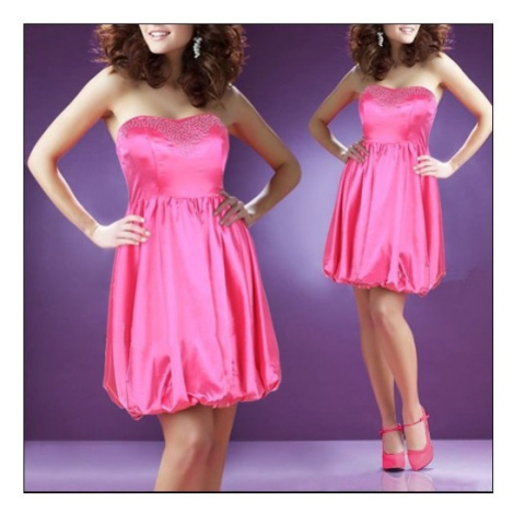 krátké růžové společenské balónové šaty Ever-Pretty