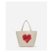 Taška karl lagerfeld k/hearts reversible shopper natural