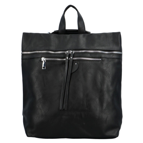 Praktický dámský koženkový batoh Skadi, černá INT COMPANY