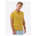 Žluté pánské polo tričko Ombre Clothing
