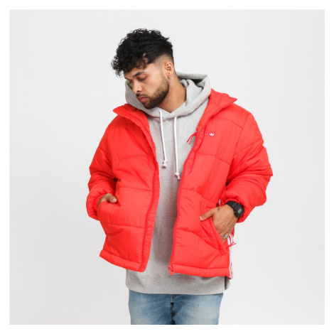 adidas Originals Padded Stand-Up Collar Puffer Jacket červená