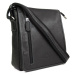 Pánská kožená taška přes rameno Hexagona 461326 - černá