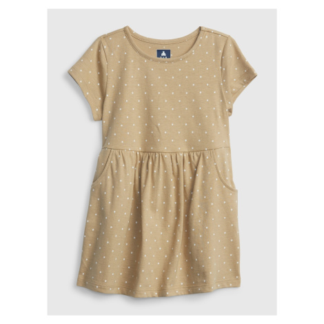 Béžové holčičí šaty šaty organic kapsy GAP