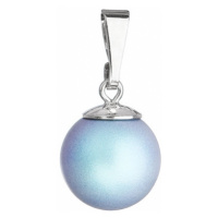 Stříbrný přívěšek s kulatou světlemodrou matnou perlou 34150.3