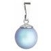 Stříbrný přívěšek s kulatou světlemodrou matnou perlou 34150.3