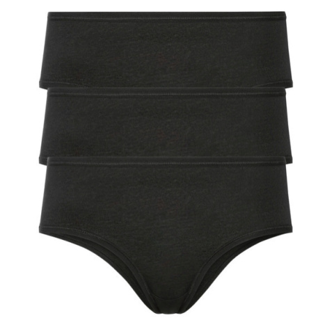 esmara® Dámské kalhotky s BIO bavlnou, 3 kusy (černá)