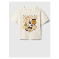 Krémové dětské tričko s motivem GAP & Peanuts Snoopy
