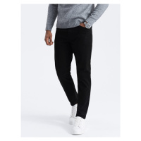 Ombre Clothing Jedinečné černé pánské kalhoty V1 PACP-0151