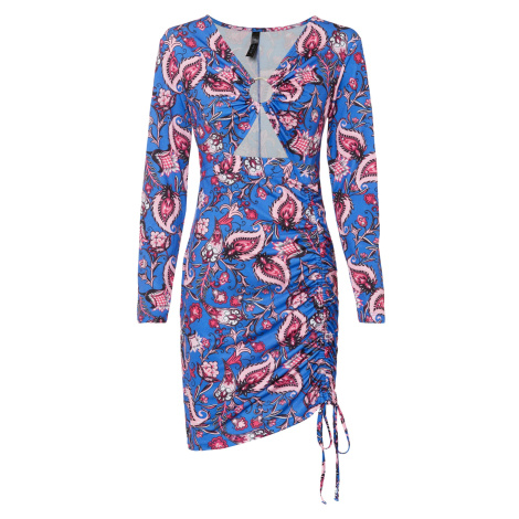 Bonprix RAINBOW šaty s řasením Barva: Modrá, Mezinárodní
