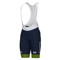 ALÉ Cyklistické kalhoty krátké s laclem - SLOVENIA NATIONAL 23 - zelená/modrá