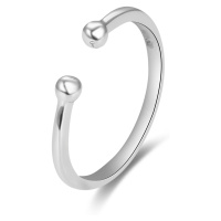 Beneto Minimalistický otevřený prsten ze stříbra AGG470