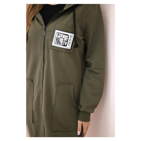 Kesi Dámská mikina 68392 s kapucí Barva: Zelená