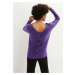 Bonprix BPC SELECTION svetr s ozdobnými zády Barva: Fialová, Mezinárodní