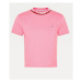 Tommy Hilfiger Tommy Jeans dámské růžové tričko TJW BRANDED RIB TEE