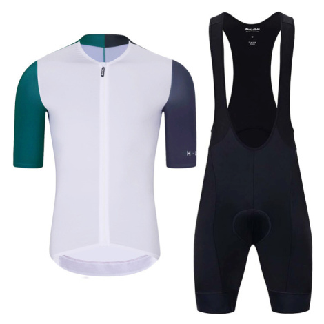 HOLOKOLO Cyklistický krátký dres a krátké kalhoty - PERFORMANCE - fialová/bílá