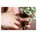 OLIVIE Luxusní stříbrný prsten ROSE 4826