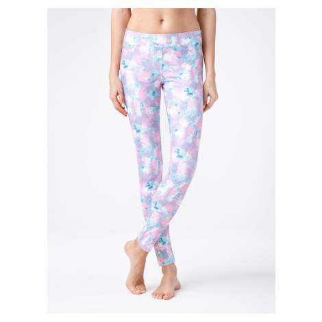 Conte Woman's Leggings Pink-White Conte of Florence