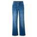 Strečové džíny s pohodlnou pasovkou, široké nohavice
