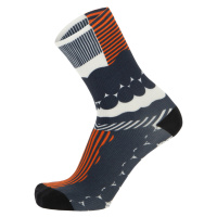 SANTINI Cyklistické ponožky klasické - OPTIC - bílá/oranžová/šedá