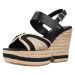 Tommy Hilfiger ARTISANAL HIGH WEDGE Černá