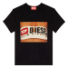 Tričko diesel t-uncutie-long-n17 t-shirt černá