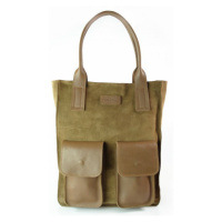 Kožená shopper bag kabelka Vera Pelle 04Xb camel