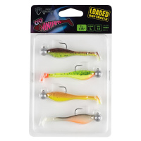 Fox rage gumová nástraha mini fry 4 mixed uv color pack loaded 7 cm 5 g 1/0 hlava