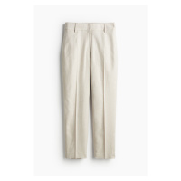 H & M - Kalhoty z lněné směsi - béžová