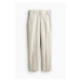 H & M - Kalhoty z lněné směsi - béžová