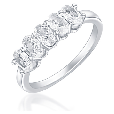 JVD Elegantní stříbrný prsten se zirkony SVLR0705XH2BI