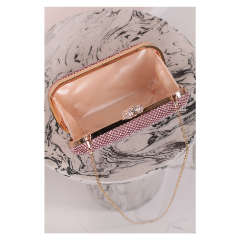 Zlato-růžová společenská clutch kabelka Rosa Paris Style