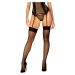 Elegantní punčochy S823 stockings - Obsessive Černá