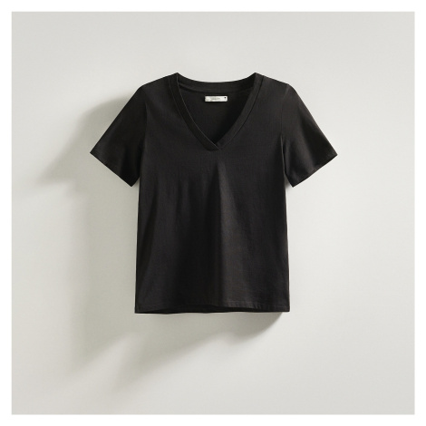 Reserved - Bavlněné tričko - Černý