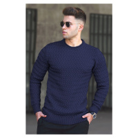 Madmext Men's Navy Blue Sweater 5174