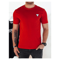 Dstreet Trendy červené tričko s ozdobným prvkem