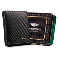 Pánská kožená peněženka Peterson PTN 340-CA černá